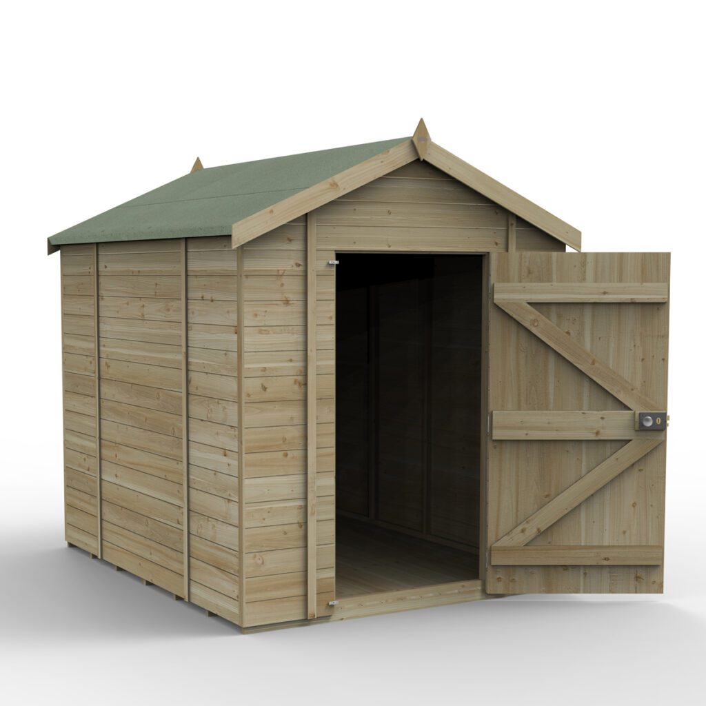 Timberdale 8×6 Apex Shed No Window with Installation 5013053196007 2